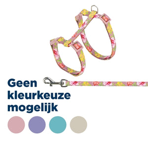 Trixie Kattentuigje Met Riem Bloemen Motief Assorti halsbanden lijnen overig 27-45x1 cm