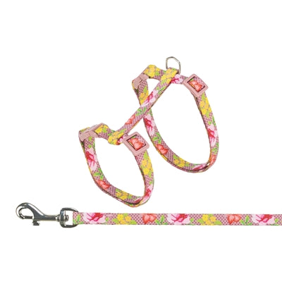 Trixie Kattentuigje Met Riem Bloemen Motief Assorti halsbanden lijnen overig 27-45x1 cm