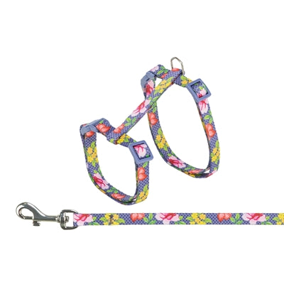 Trixie Kattentuigje Met Riem Bloemen Motief Assorti halsbanden lijnen overig 27-45x1 cm