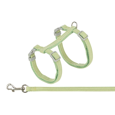 Trixie Kattentuigje Met Riem Fluweel Groen halsbanden lijnen overig 28-45x1 cm