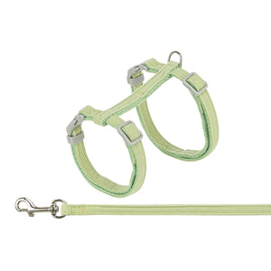 Trixie Kattentuigje Met Riem Fluweel Groen halsbanden lijnen overig 28-45x1 cm