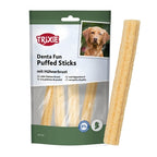 Trixie Denta Fun Puffed Sticks Met Kippenborst hondensnacks kauwsnack 40 gr