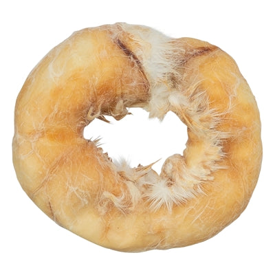Trixie Denta Fun Rabbit Rings Met Kippenborst hondensnacks kauwsnack 9,5 cm 100 gr