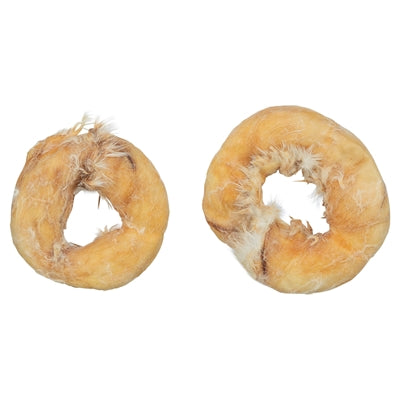 Trixie Denta Fun Rabbit Rings Met Kippenborst hondensnacks kauwsnack 9,5 cm 100 gr