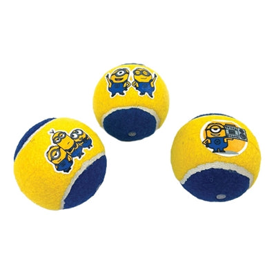 Minions Squeaky Tennisballen Met Piep Geel / Blauw hondenspeelgoed 6,5 cm