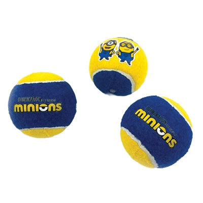 Minions Squeaky Tennisballen Met Piep Geel / Blauw hondenspeelgoed 6,5 cm