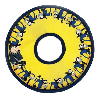 Minions Canvas Frisbee Geel hondenspeelgoed 25x25x1,2 cm