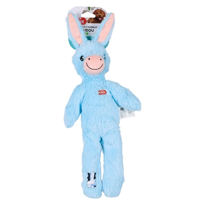 Zolux Furry Farm Ezel Hassan Pluche Met Touw Blauw hondenspeelgoed