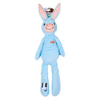 Zolux Furry Farm Ezel Hassan Pluche Met Touw Blauw hondenspeelgoed