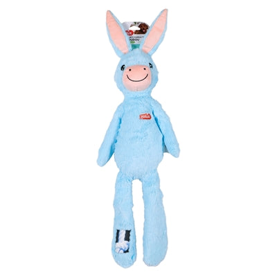 Zolux Furry Farm Ezel Hassan Pluche Met Touw Blauw hondenspeelgoed