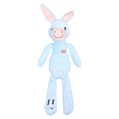 Zolux Furry Farm Ezel Hassan Pluche Met Touw Blauw hondenspeelgoed