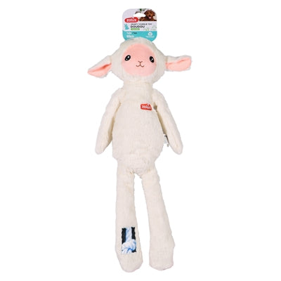 Zolux Furry Farm Schaap Lenny Pluche Met Touw Wit hondenspeelgoed