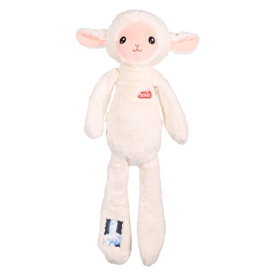 Zolux Furry Farm Schaap Lenny Pluche Met Touw Wit hondenspeelgoed