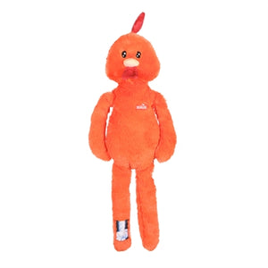 Zolux Furry Farm Haan Brock Pluche Met Touw Oranje hondenspeelgoed
