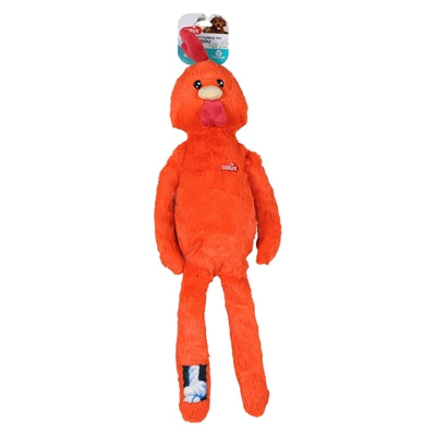 Zolux Furry Farm Haan Brock Pluche Met Touw Oranje hondenspeelgoed