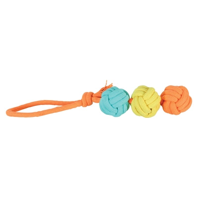 Zolux Flostouw Twist Met 3 Touwballen Meerkleurig hondenspeelgoed 43x7X7 cm