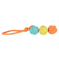 Zolux Flostouw Twist Met 3 Touwballen Meerkleurig hondenspeelgoed 43x7X7 cm