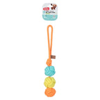 Zolux Flostouw Twist Met 3 Touwballen Meerkleurig hondenspeelgoed 43x7X7 cm
