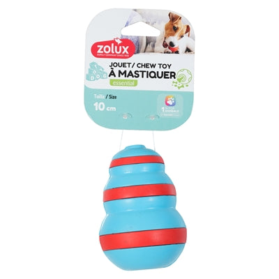 Zolux Treat Cone Rubber Lichtblauw / Rood hondenspeelgoed 7x7X10 cm