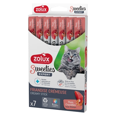 Zolux Sweeties Expert Creamy Stick Tonijn / Garnaal kattensnacks zacht