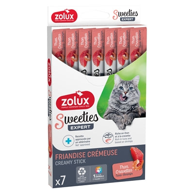 Zolux Sweeties Expert Creamy Stick Tonijn / Garnaal kattensnacks zacht