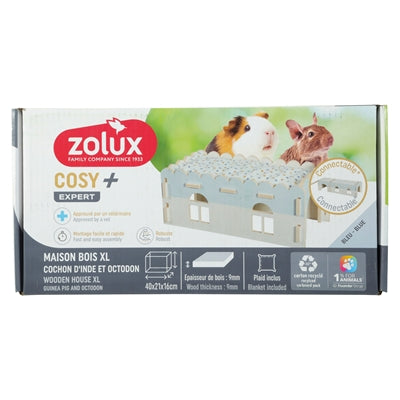 Zolux Knaaghuis Cosy Cavia Uitbreiding Hout knaagdierspeelgoed 38x21x16,5 cm