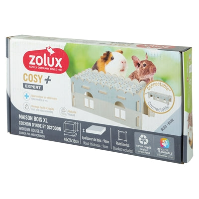Zolux Knaaghuis Cosy Cavia Uitbreiding Hout knaagdierspeelgoed 38x21x16,5 cm