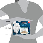 Gourmet Perle Ocean Flakes in Saus Kabeljauw / Zalm / Schol / Koolvis kattenvoer natvoer 12x85 gr