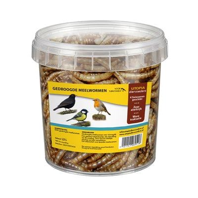 Utopia Gedroogde Meelwormen snacks 1,2 ltr