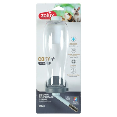Zolux Cosy+ Drinkfles Top Van Bovenaf Vullen Blauw voer drinkbakken