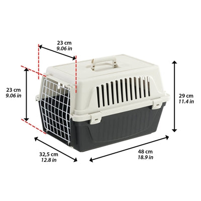Ferplast Atlas 10 Vervoersbox Wit / Antraciet 48x32,5x29 cm