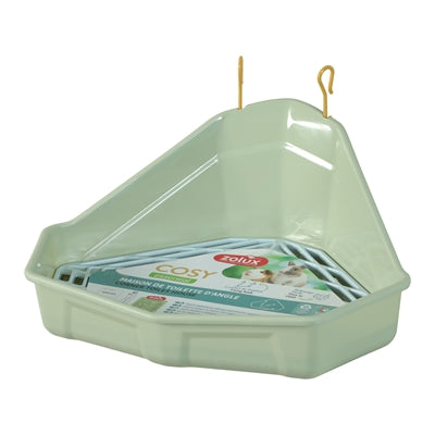 Zolux Hoektoilet Knaagdier Groen knaagdiertoilet 41,5x34,5x19 cm