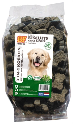 BF PETFOOD 3 IN 1 HONDENMINERALENKOEKJES KRUIDEN 500 GR