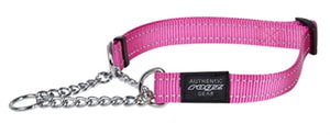 Rogz For Dogs Fanbelt Halfslip Halsband Roze hondenhalsband hondenriem nylon 20 MMX34-56 cm