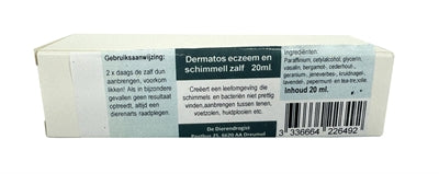 DIERENDROGIST DERMATOS ECZEEM / SCHIMMELZALF 20 GR