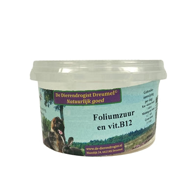 Dierendrogist Foliumzuur Vitamine B12 voedingssupplement hond 100 Tbl