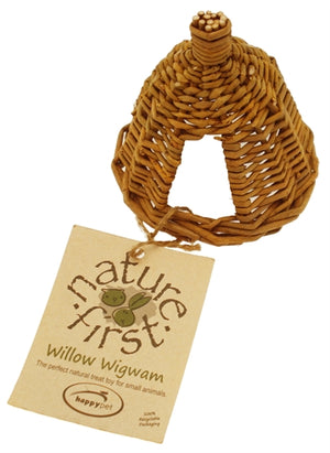 Nature First Happy Pet Wilgen Wigwam knaagdierspeelgoed Small 12,5x12,5x13,5 cm
