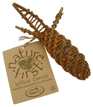 Nature First Happy Pet Wortel Wilg knaagdierspeelgoed 17x10x4,5 cm