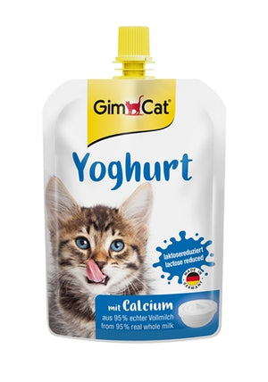 Gimcat Yoghurt Pouch Voor Katten kattensnacks zacht 150 gr