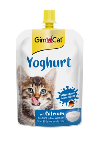 Gimcat Yoghurt Pouch Voor Katten kattensnacks zacht 150 gr
