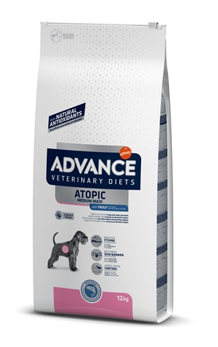 Advance Veterinary Diet Dog Gevoelige Huid Medium / Maxi hondenvoer droogvoer 12 kg