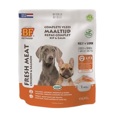 BF PETFOOD VLEESVOEDING ZALM WORST 630GR